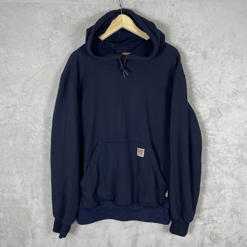 Carhartt FR Flame Resistant Rain Defender Hooded‎ Fleece Sweatshirt Mens Medium